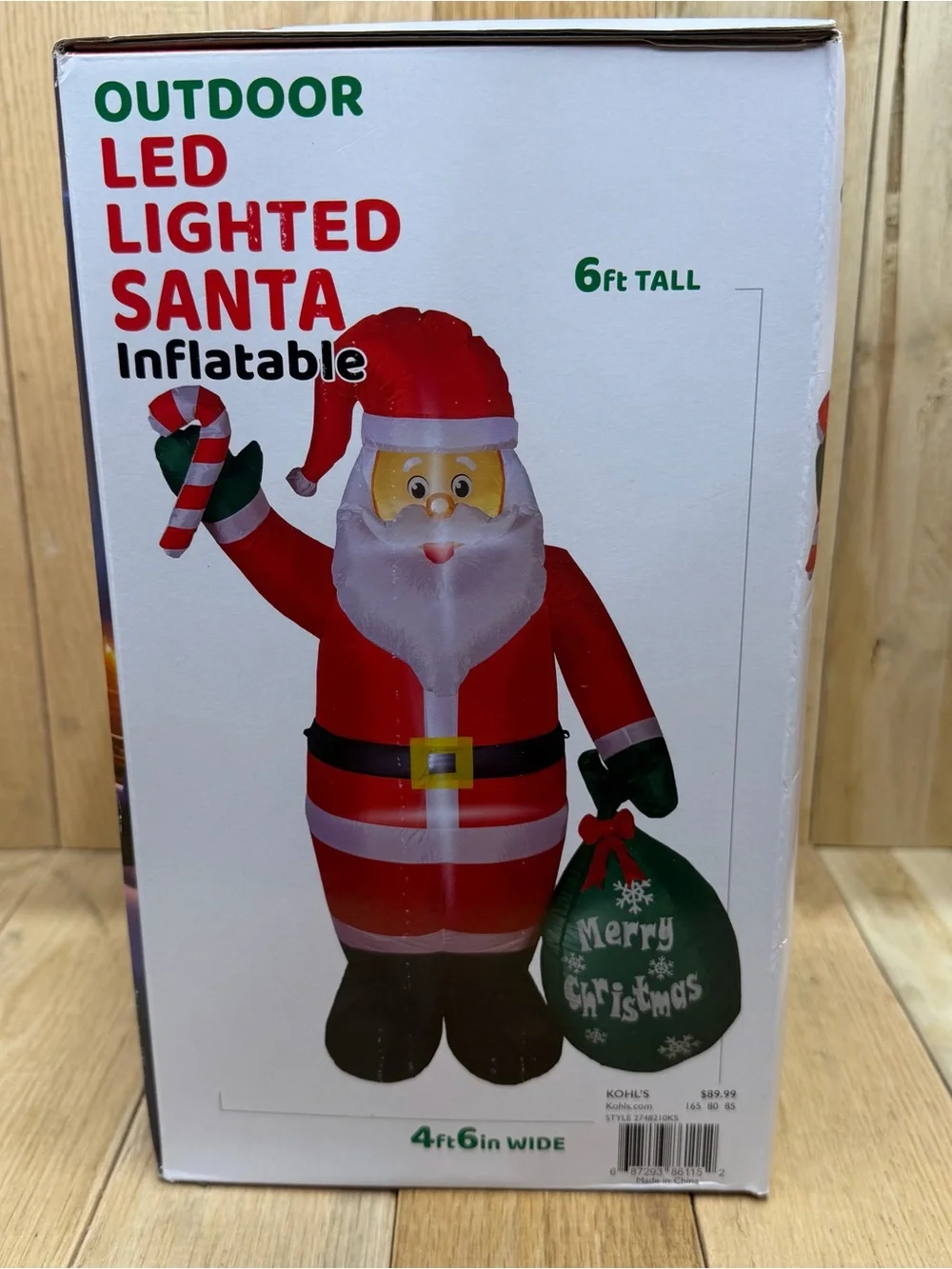 Inflatable Light Up 6 Ft Santa Outdoor Christmas Decor LED Lights New